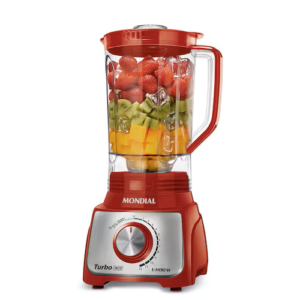 Liquidificador Turbo, Mondial, Vermelho/Inox, 1100W, 110V – L-1100 RI