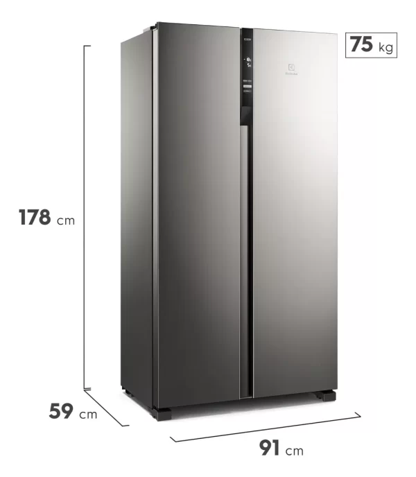 Geladeira Electrolux Side by Side Efficient com Tecnologia Autosense 435L (IS4S) 220V descriçao - Imagem 2