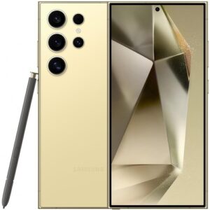 Smartphone Samsung Galaxy S24 Ultra, Galaxy AI, Selfie de 12MP, Tela de 6.8″ 1-120Hz, 256GB, 12GB RAM – Titânio Creme